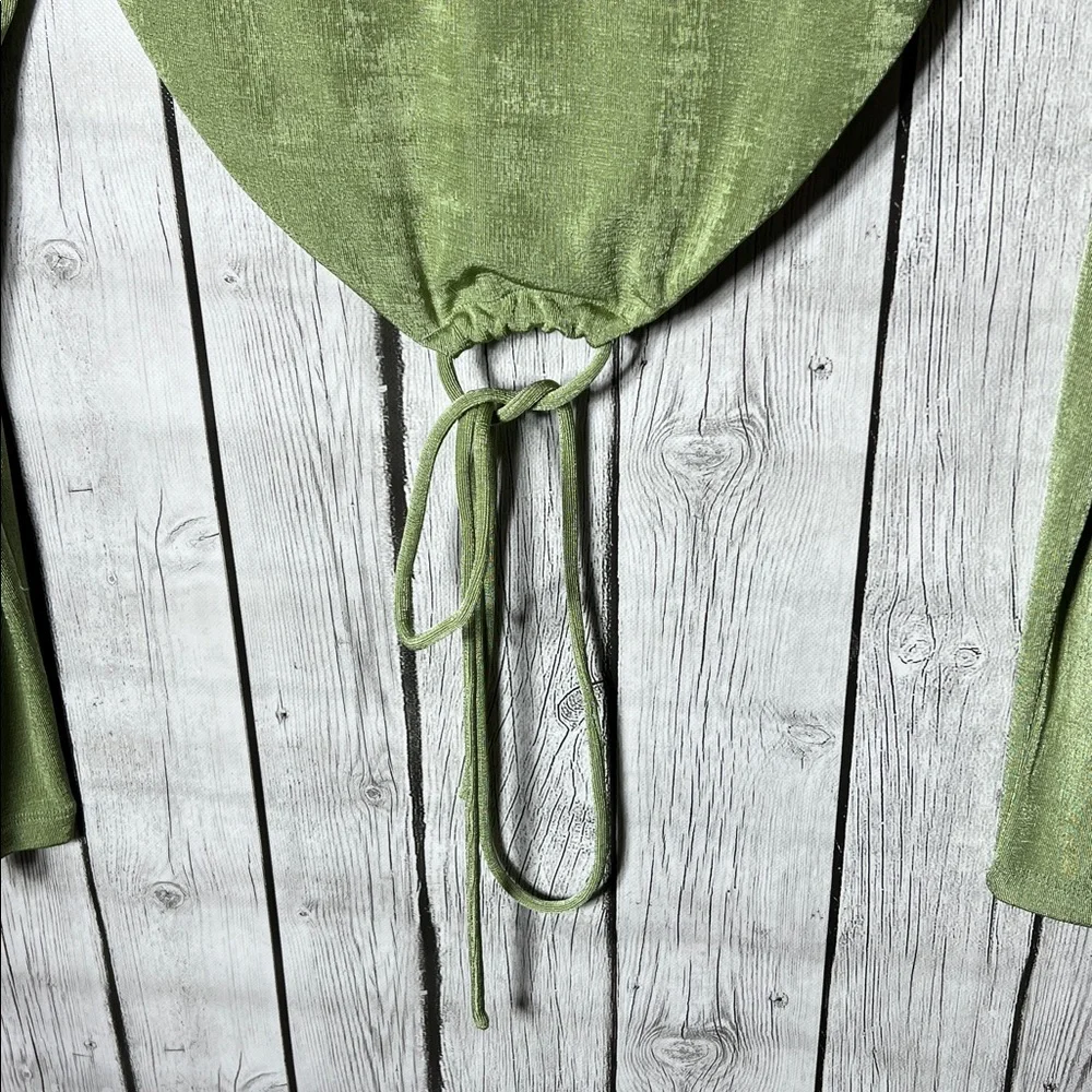 Princess Polly Jocelyn Long Sleeve Top Green Size 4